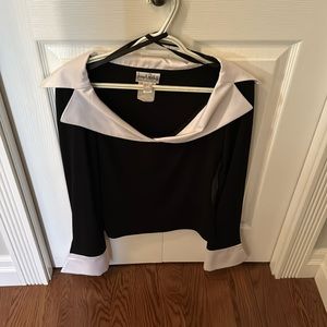 Joseph Ribkoff black and white top